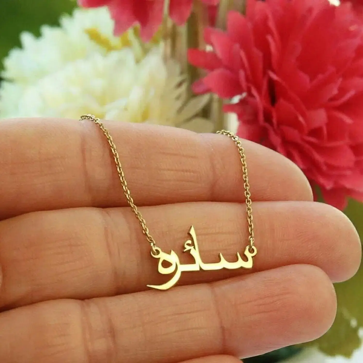 304L Personalized Name Necklace for Women Custom Arabic Nameplate Gold…