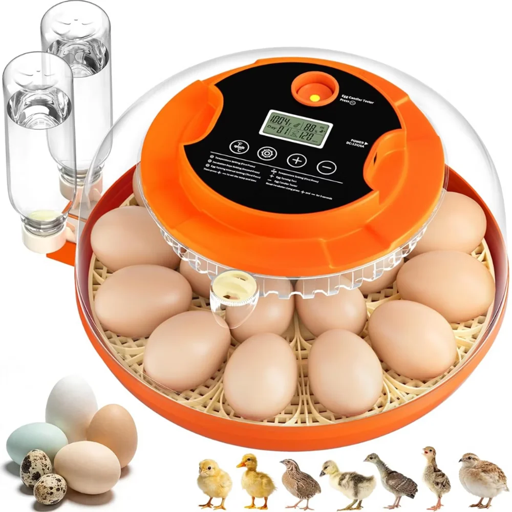 18-Egg Smart Incubator with Auto Turning, Humidity Control and Egg…