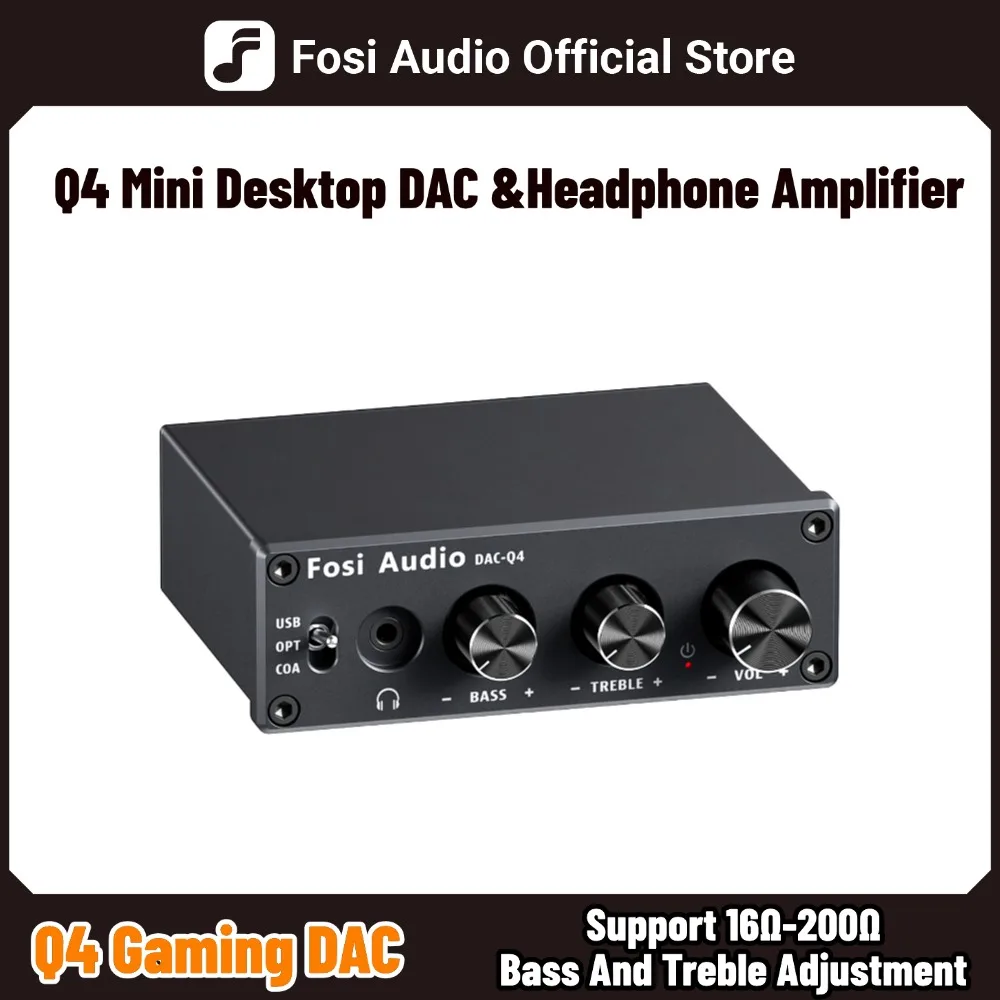 Fosi Audio Q4 Mini Stereo USB Gaming DAC & Headphone Amplifier Audio…