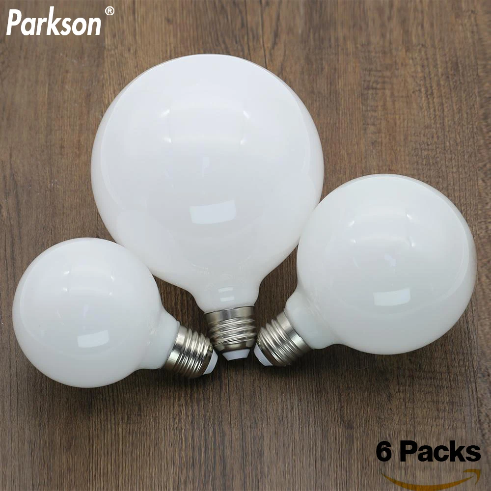 6PCS/lot Milky E27 LED Light Bulb AC 220V G80 G95 G125 Lampada Ampoule LED…