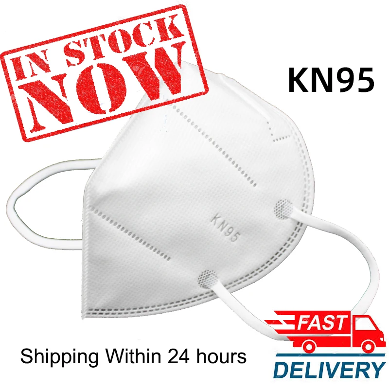 Fast Shipping KN95 5 Layers Filtering Facial Face Masks Dustproof Safety…