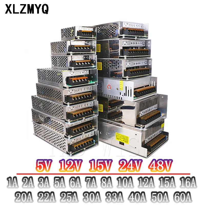 Switching Power Supply 12V Voltage 220V to 12VAC-DC Power Supply 5V 12V 15V…