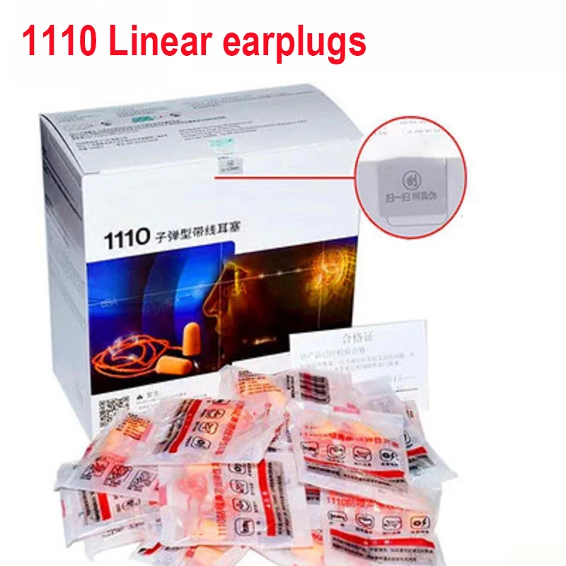 Genuine 3M 1110 Ear Plugs Bullet Type with Lines Earplugs Security Anti-Noise…