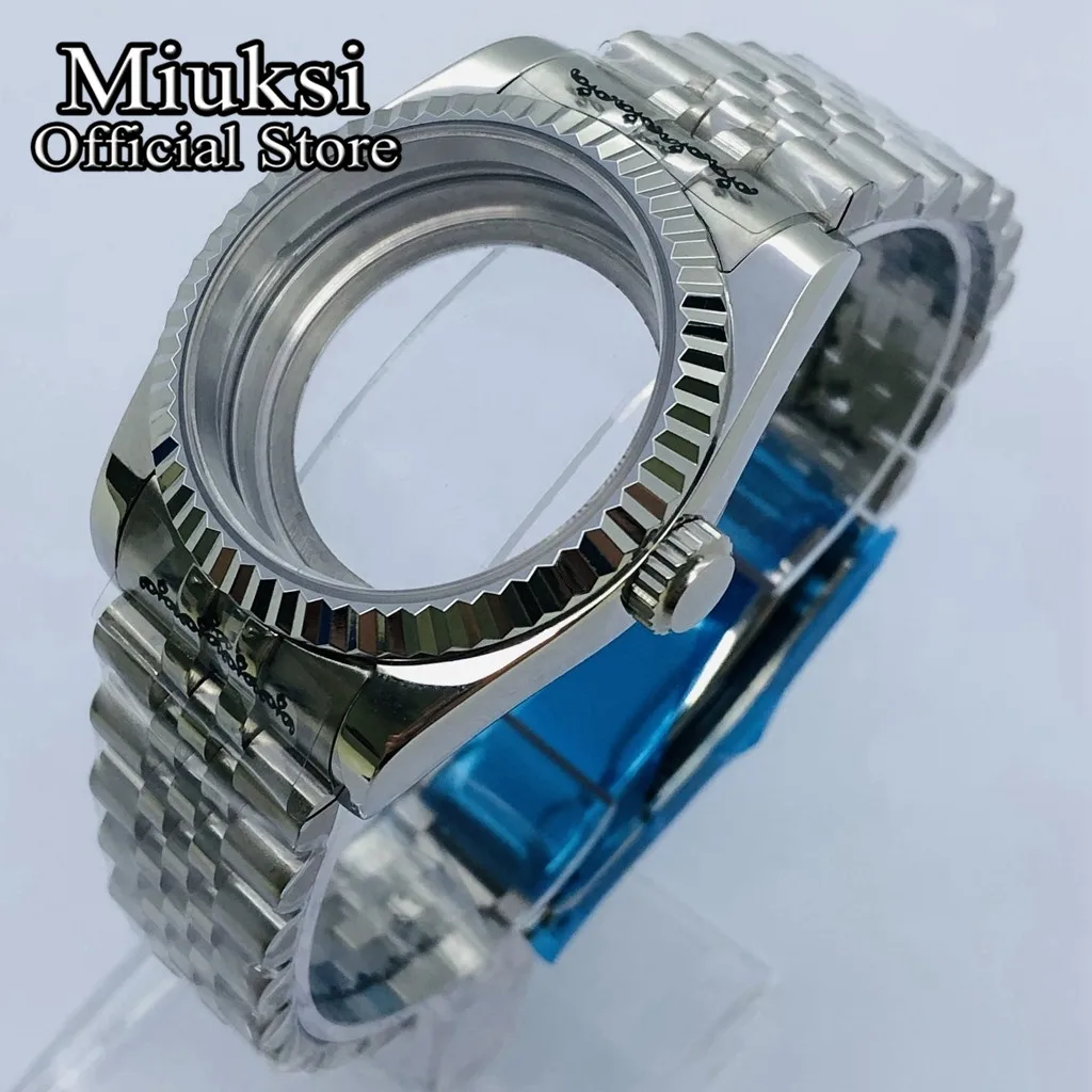 Miuksi 36mm/40mm Sapphire Glass Watch Case Fit NH35 NH36 NH34 ETA2824 2836…