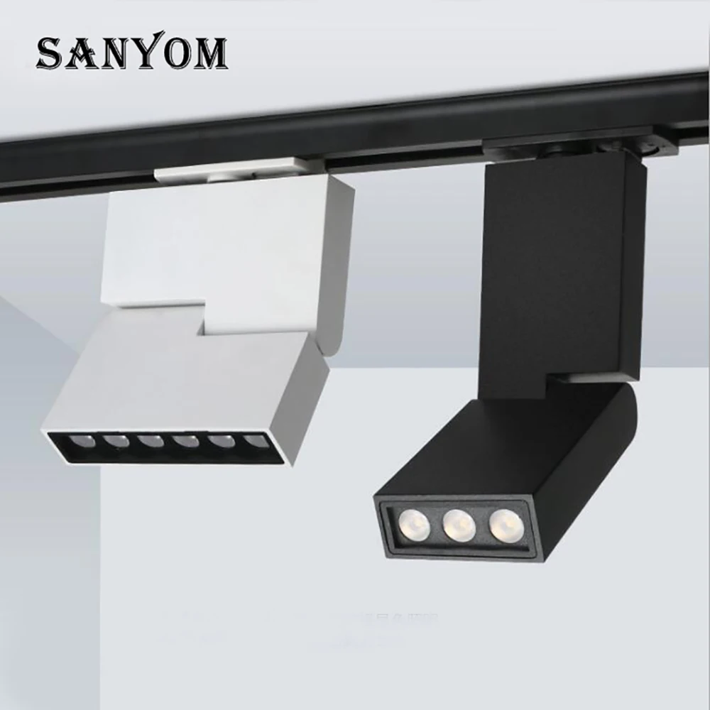 LED Track Light Adjustable Spotlight Wall Light 12W Track Lighting for Shop…