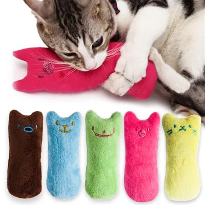 Teeth Grinding Catnip Toys Funny Interactive Plush Cat Toy Pet Kitten Chewing…