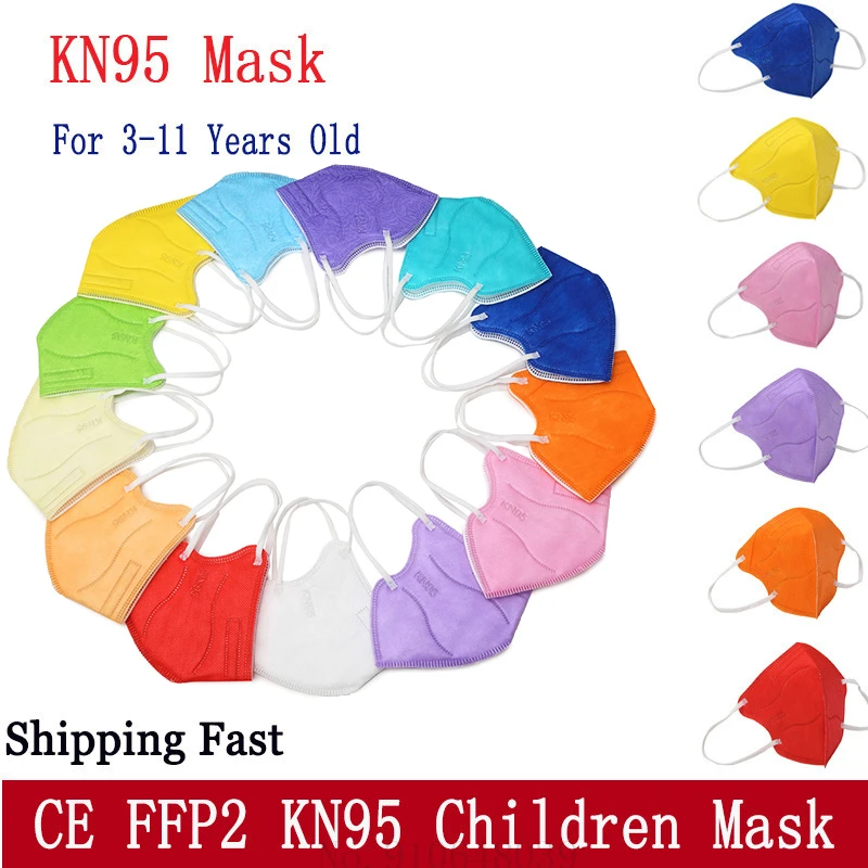 Mask Ffp2 Children Kids KN95 Mask Protective Dustproof Breathable CE Reusable…