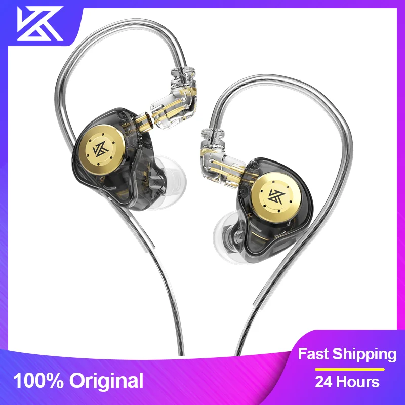 KZ EDX Pro Earphones Dynamic in Ear Monitor HiFi Wired Headphones Bass Stereo…