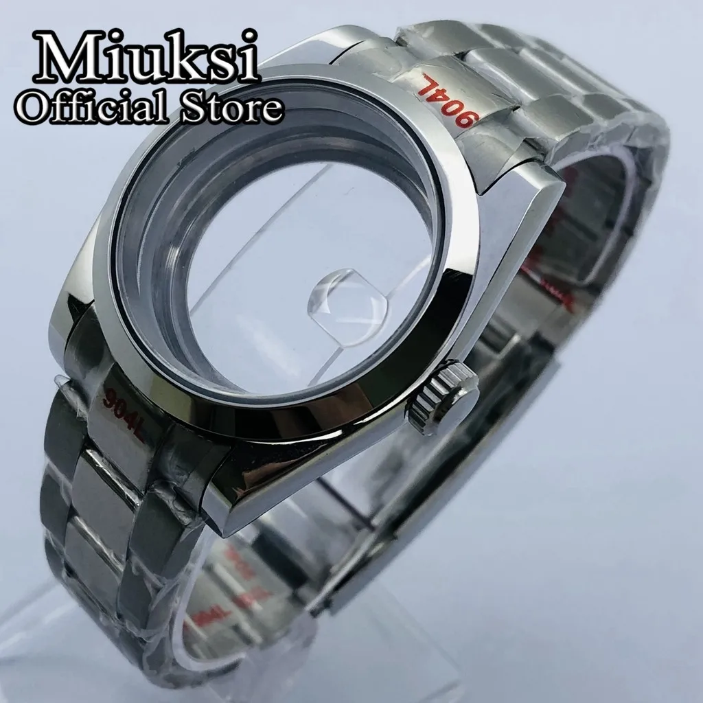 Miuksi 36mm/40mm Silver Case Sapphire Glass Date Fit NH35 NH36 NH34 ETA2824…