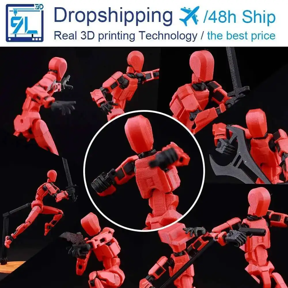 9L3D Printed Lucky Dummy 13 Action Figures Titan13 Movable Shapeshift…