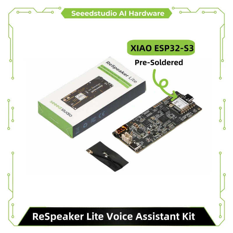 ReSpeaker Lite Voice Assistant Kit ESPHome Home Assistant 2 Mic Array with…