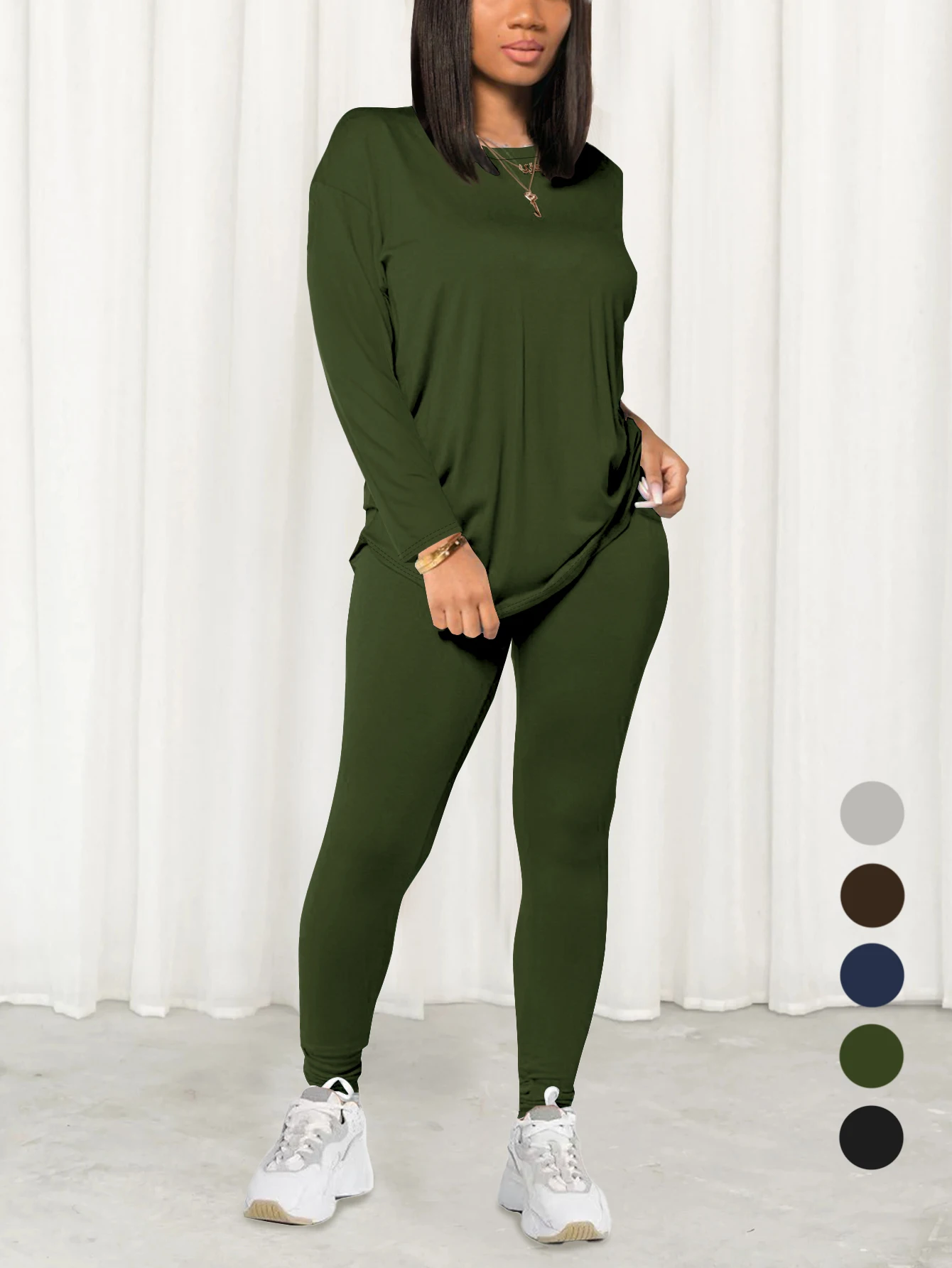Spring and Summer Women's Two-piece Set Long Sleeved Pants Sportswear Yoga…