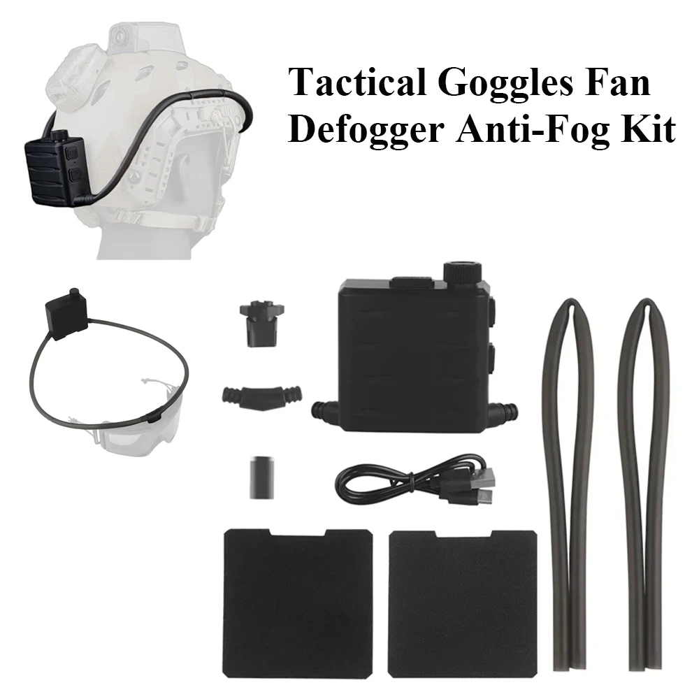 NEW Tactical Goggles Fan Defogger Anti-Fog Kit Eyewear Air Defog for Airsoft…