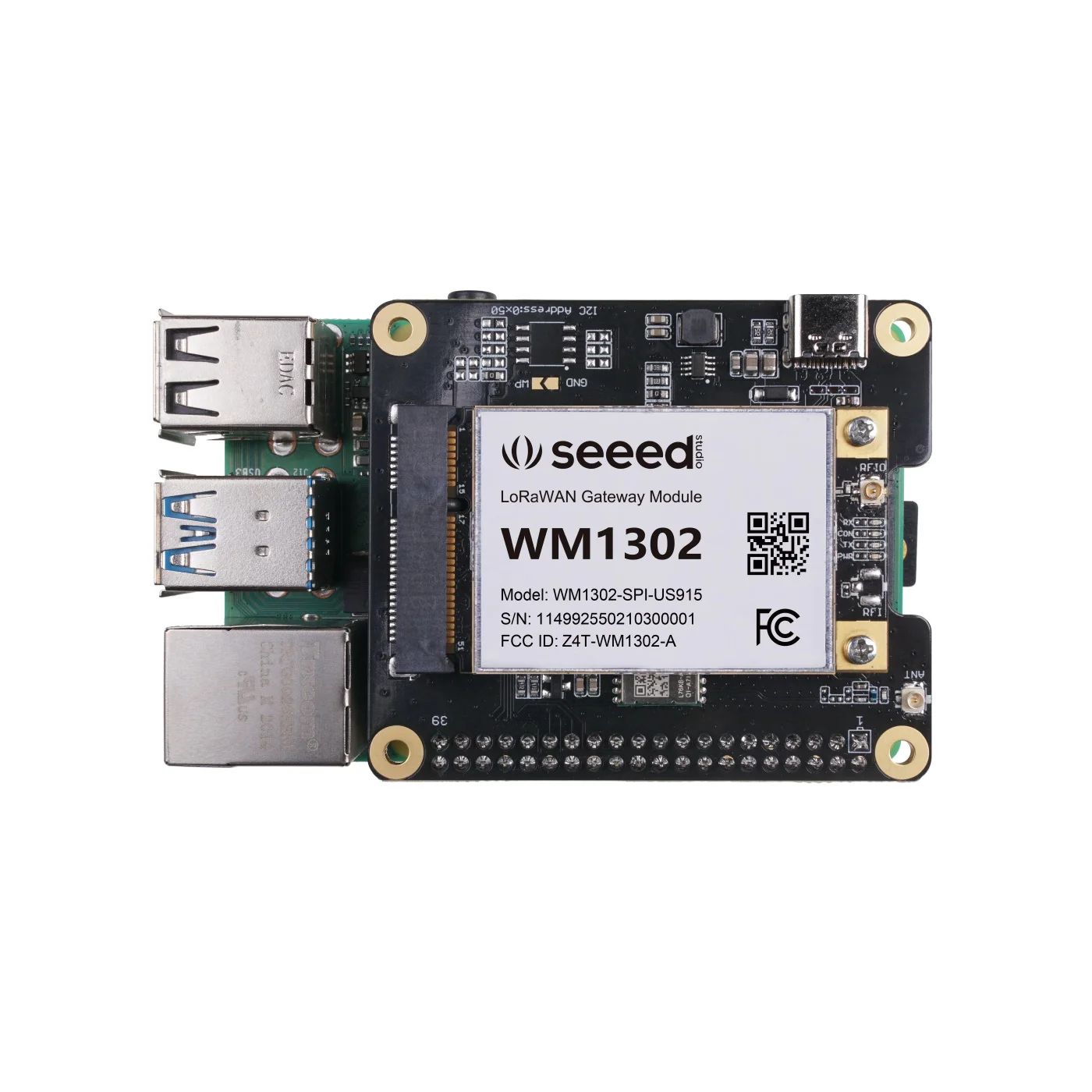 WM1302 Raspberry Pi Hat, Add-on Board for WM1302 LoRaWAN Module, Based on…