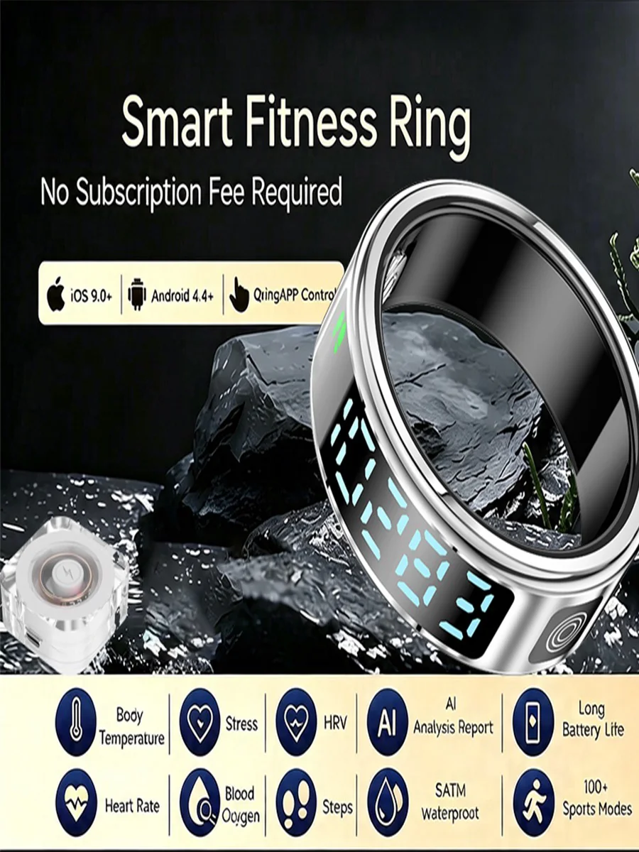 2026 Smart Ring with Charging Compartment HD Screen,sports Mode 5ATM…