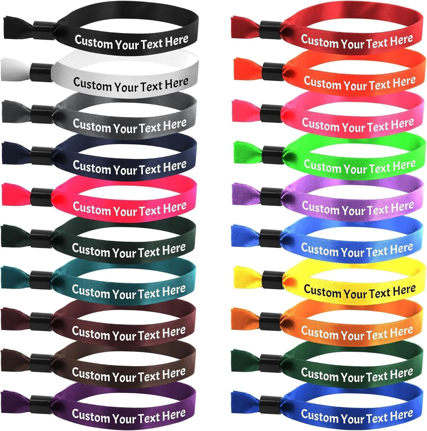 200PCS Custom Cloth Wristbands Personalized Events VIP Wristbands for…
