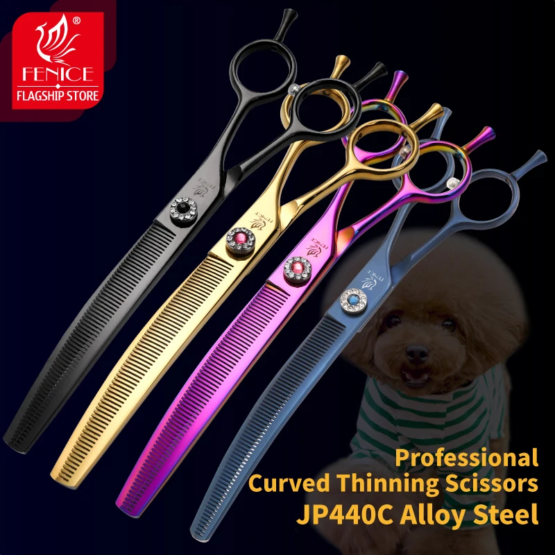 Fenice High-end 7.25 Inch Professional Pet Dog Grooming Scissors Curved…