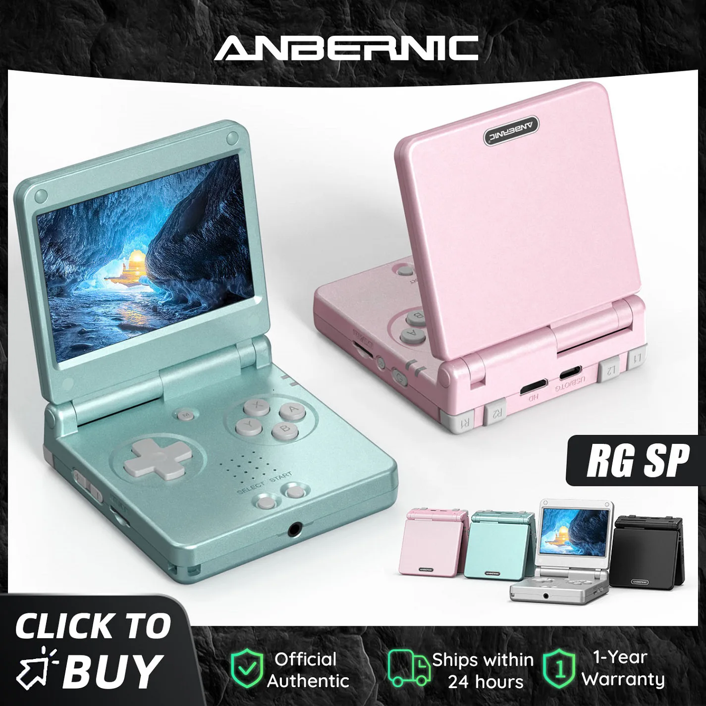 Anbernic RGSP 3.4'' IPS Screen Flip Handheld Console Linux System…