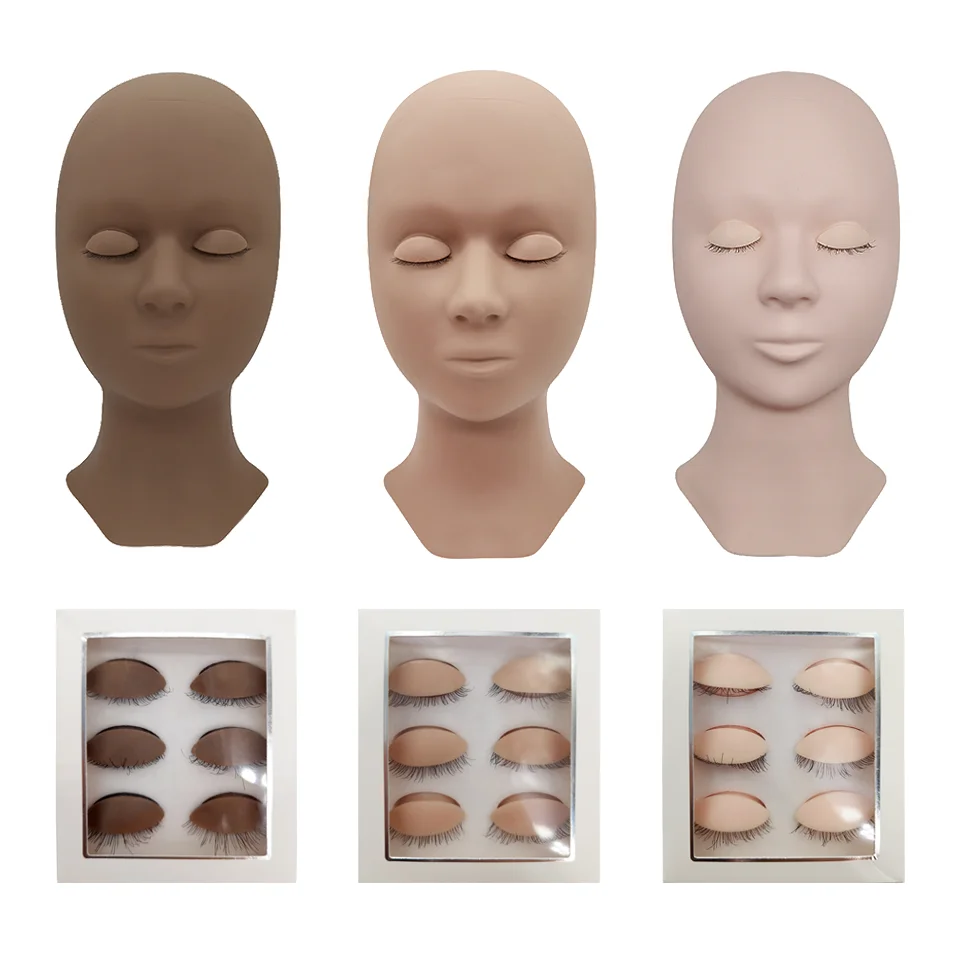 Mannequin Head for Eyelash Extension Training Kit with Removable Eyelids…