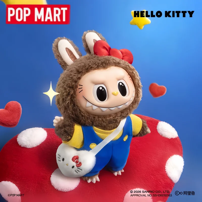 New POP MART the Monsters Labubu X Sanrio Characters Series Blind Box Cartoon…