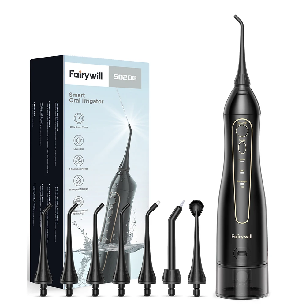 Fairywill Water Flossers for Teeth 300ML Oral Irrigator Rechargeable Portable…