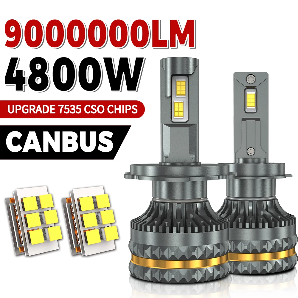 9000000LM H7 Canbus LED Headlight Bulbs 4800W H4 H11 H1 9005 HB3 9006 HB4 H13…