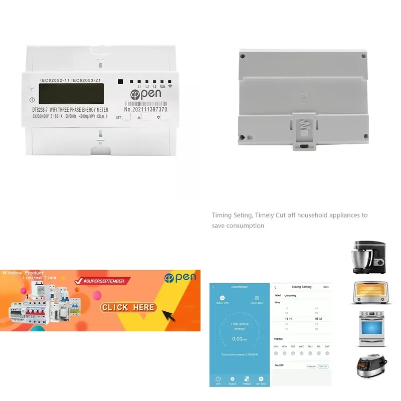 APP 220V 400V over under Voltage Protection Three Phase Wi-Fi Remote Control…