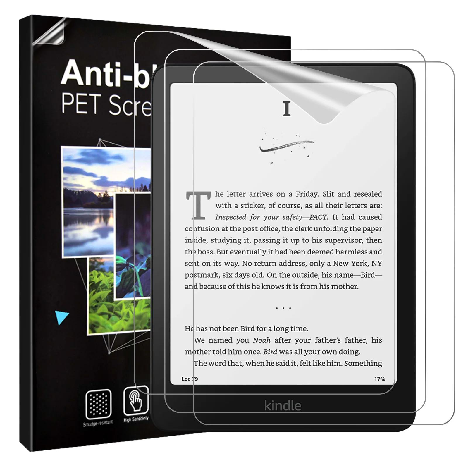 for 7" Kindle Paperwhite 12th Gen 2024 Screen Protector, Anti-Glare PET Film…