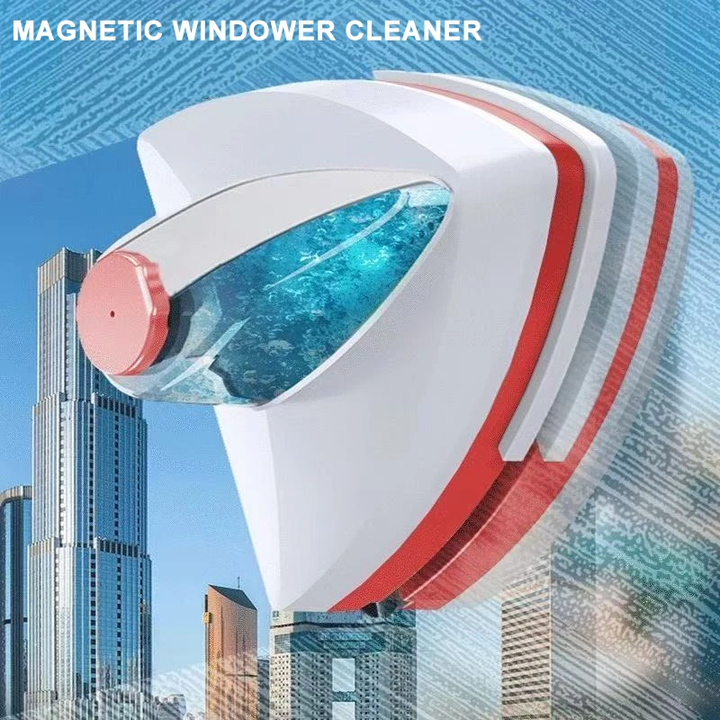 Magnetic Glass Window Cleaner Brush Double-layer Automatic Water Discharge…