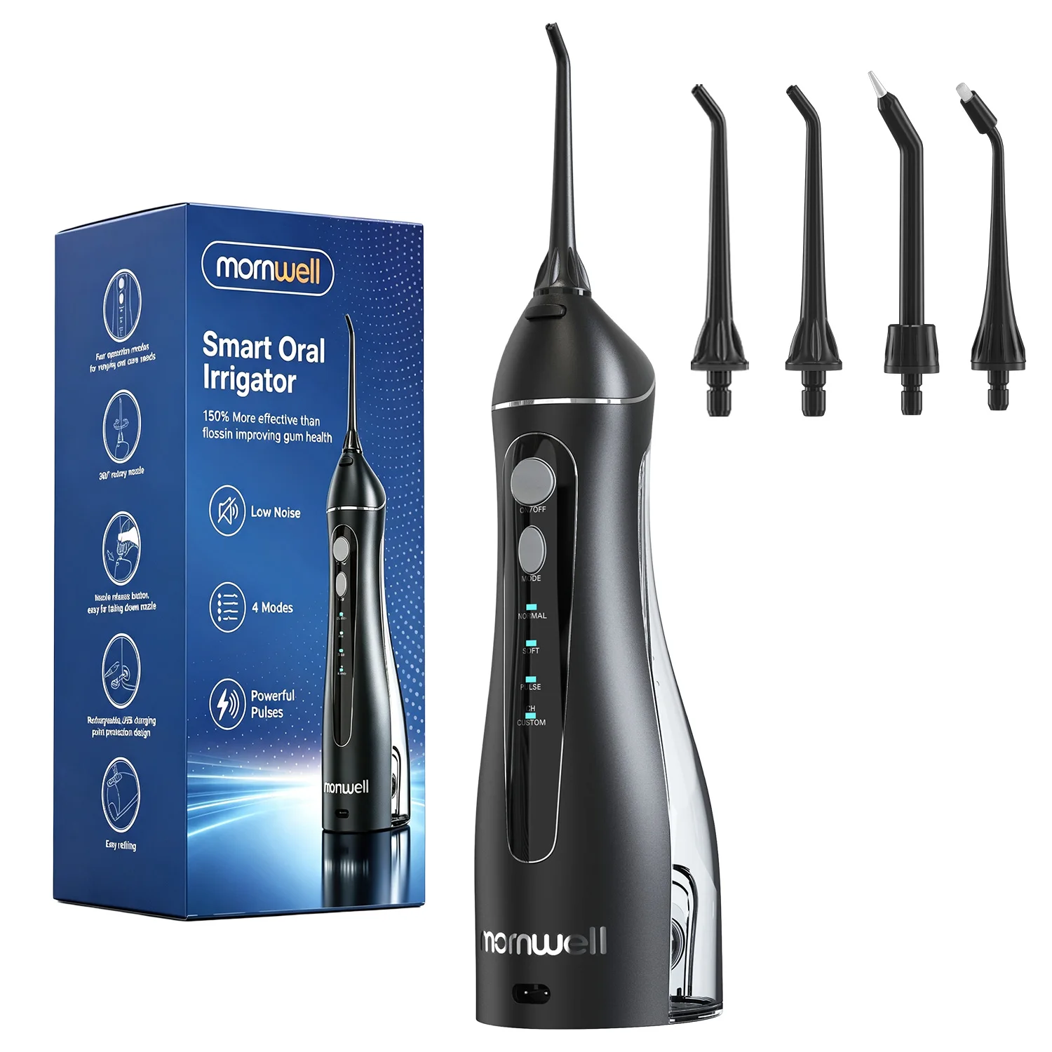 Water Floss Portable Cordless F18 Water Flosser 3 Cleaning Modes Waterproof…