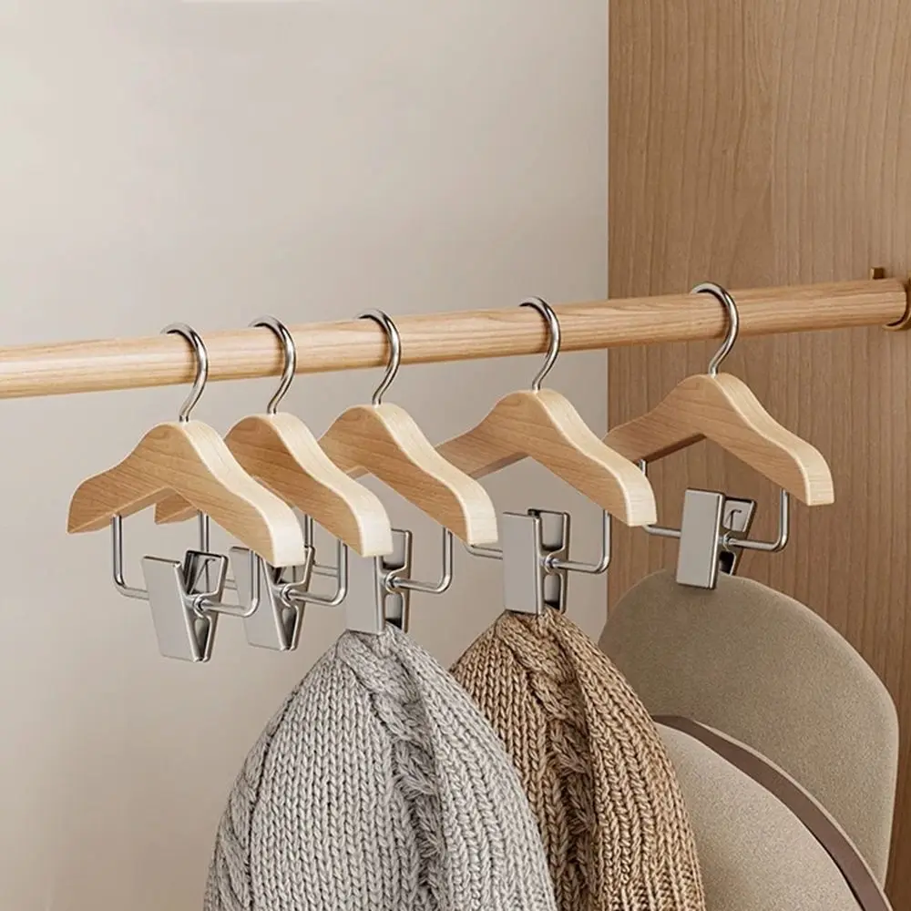 Durable Solid Wood Kids Hanger with Clip Anti Slip Mini Hanger Coat Hanging…