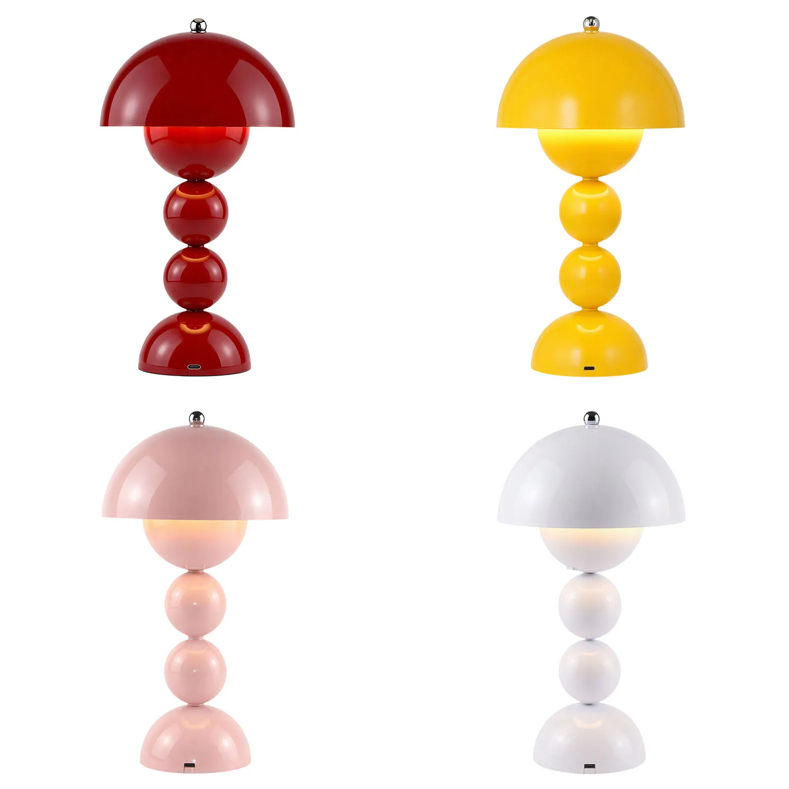 Vintage Mushroom Table Lamp USB LED 3 Color Temperature Warm Neutral White…