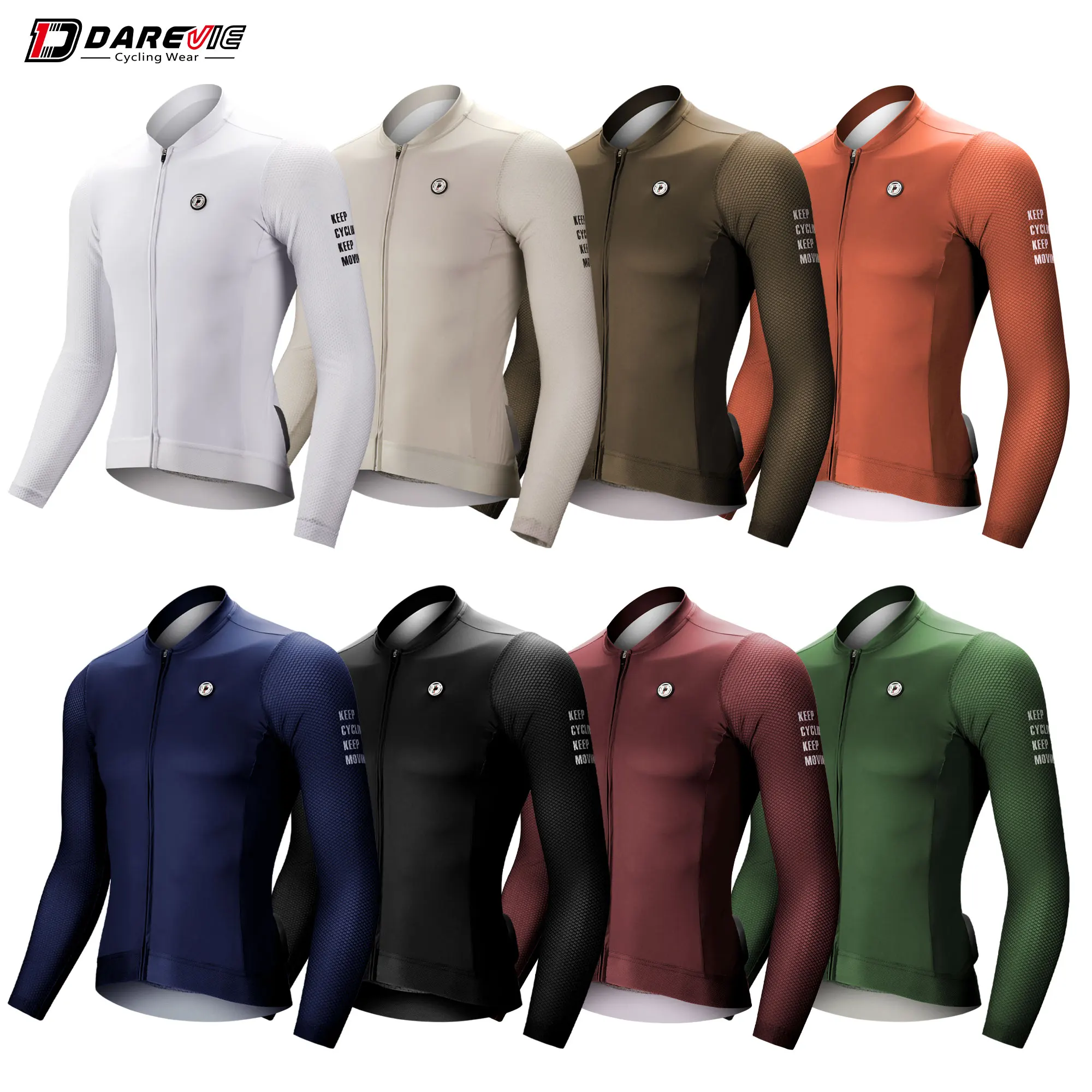 DAREVIE Cycling Jersey Long Sleeve Pro Aero Small Size 3D Bubble Mesh Cycling…