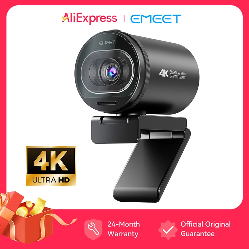 Webcam 4K Streaming Web Camera 1080P 60FPS USB Camera EMEET S600 Autofocus…