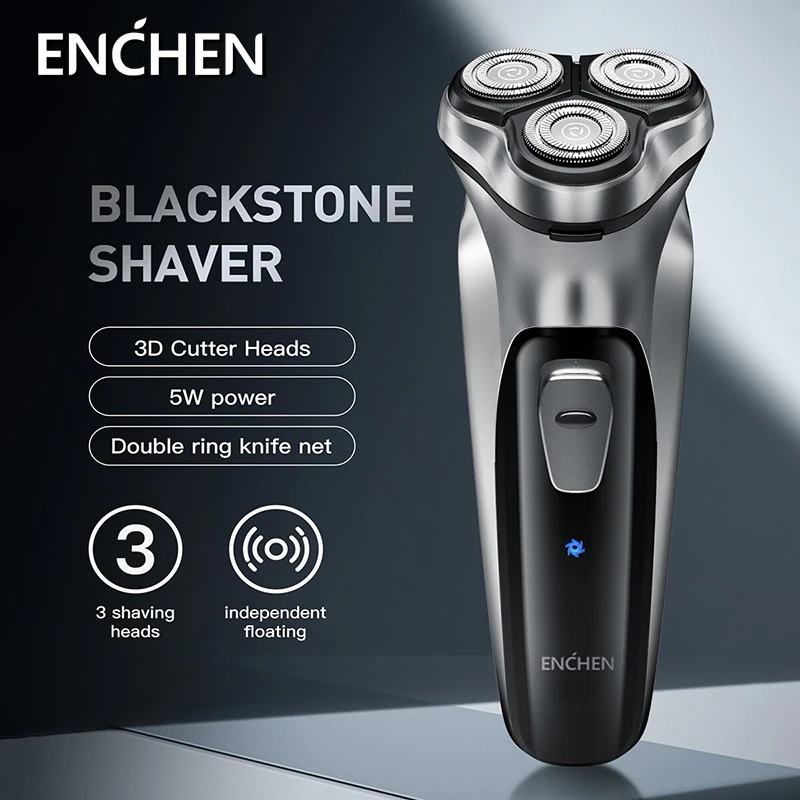 ENCHEN Blackstone Electrical Rotary Shaver for Men 3D Floating Blade Washable…