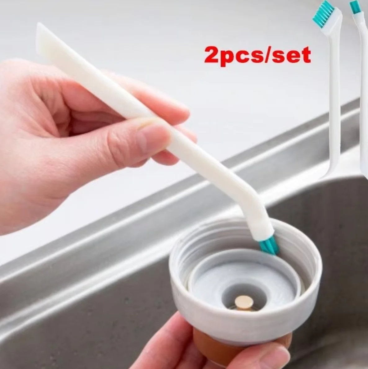 2 Pcs/Set Cleaning Narrow Brush Long Handle Portable Gap Baby Bottle Gap…