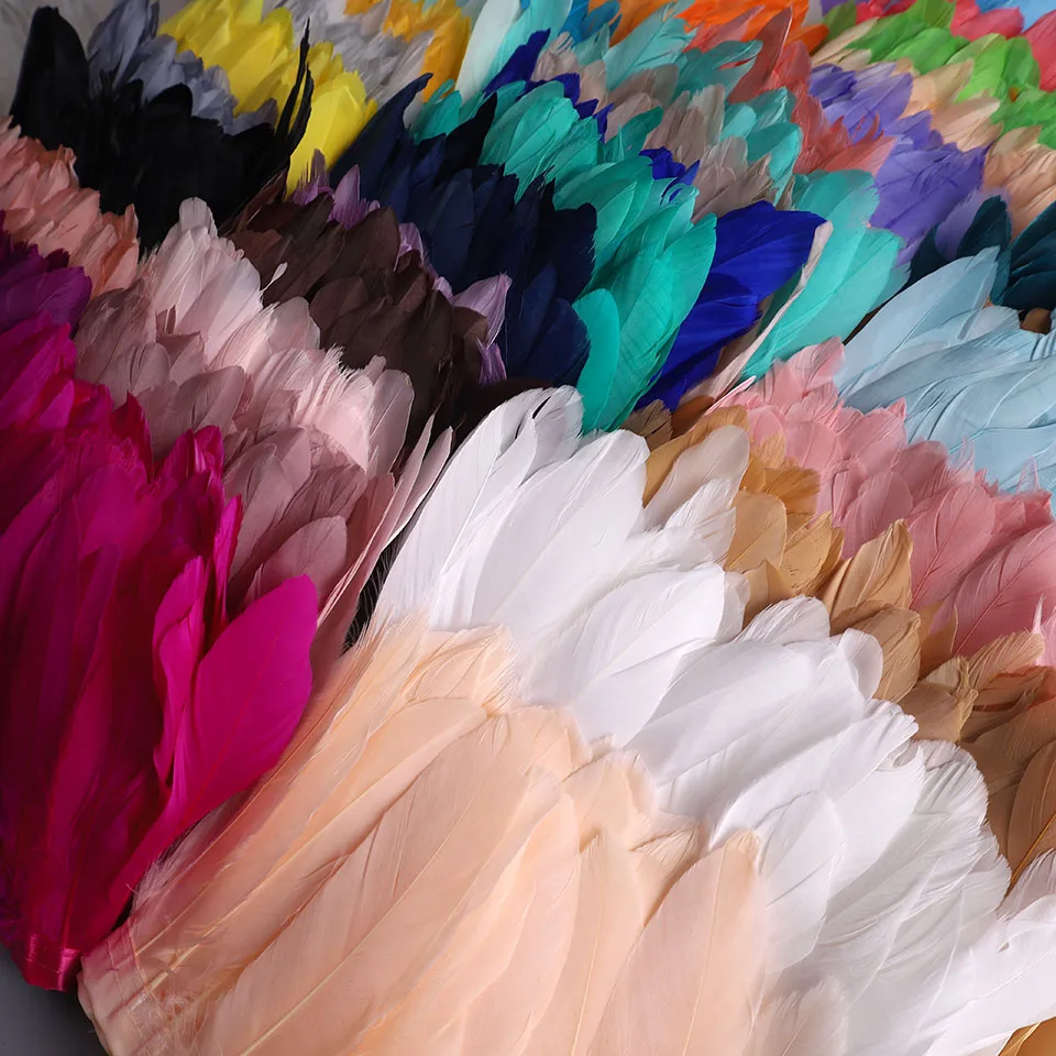 10Meters Goose Feather Fringe Ribbon Handicraft Accessories White Swan…