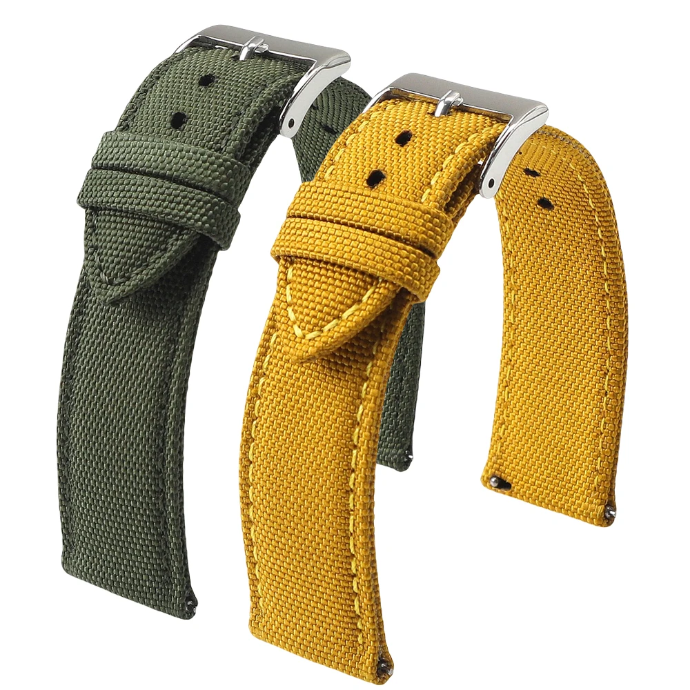 18mm 19mm 20mm 21mm 22mm 24mm Waterproof Sailcloth Watch Strap Two-Sided…