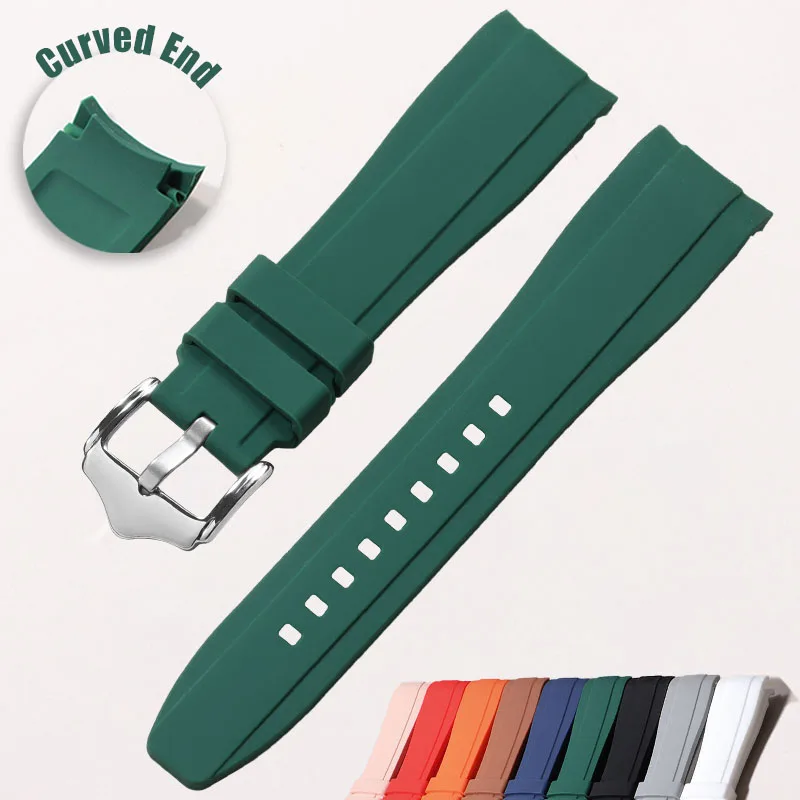20mm 22mm Rubber Strap High Quality Curved End Silicone Watch Band for Swatch…