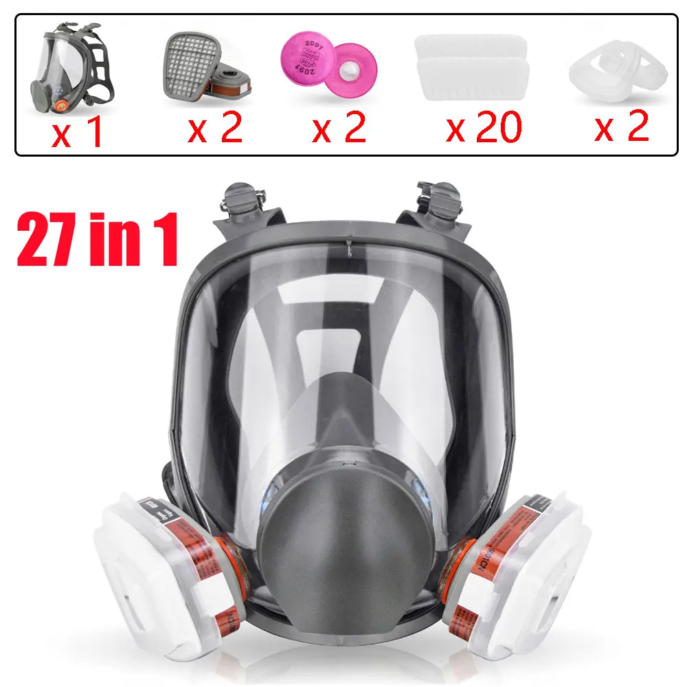 Anti-Fog 6800 Gas Mask Industrial Painting Spraying Respirator Safety Work…