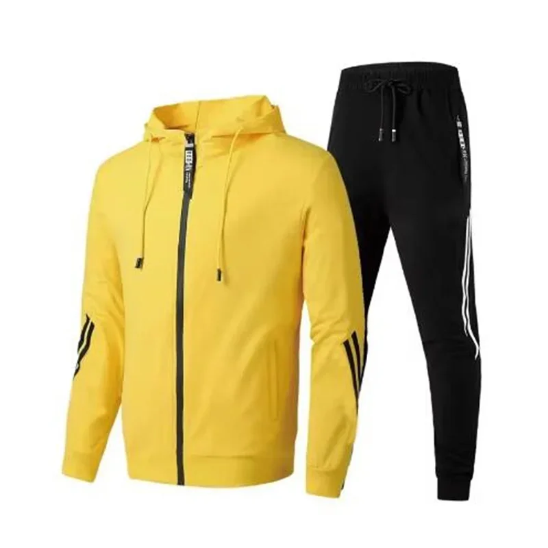Unisex Street Sport Tracksuit. Zip Up Hooded Sweatshirt, Striking Side Stripe…