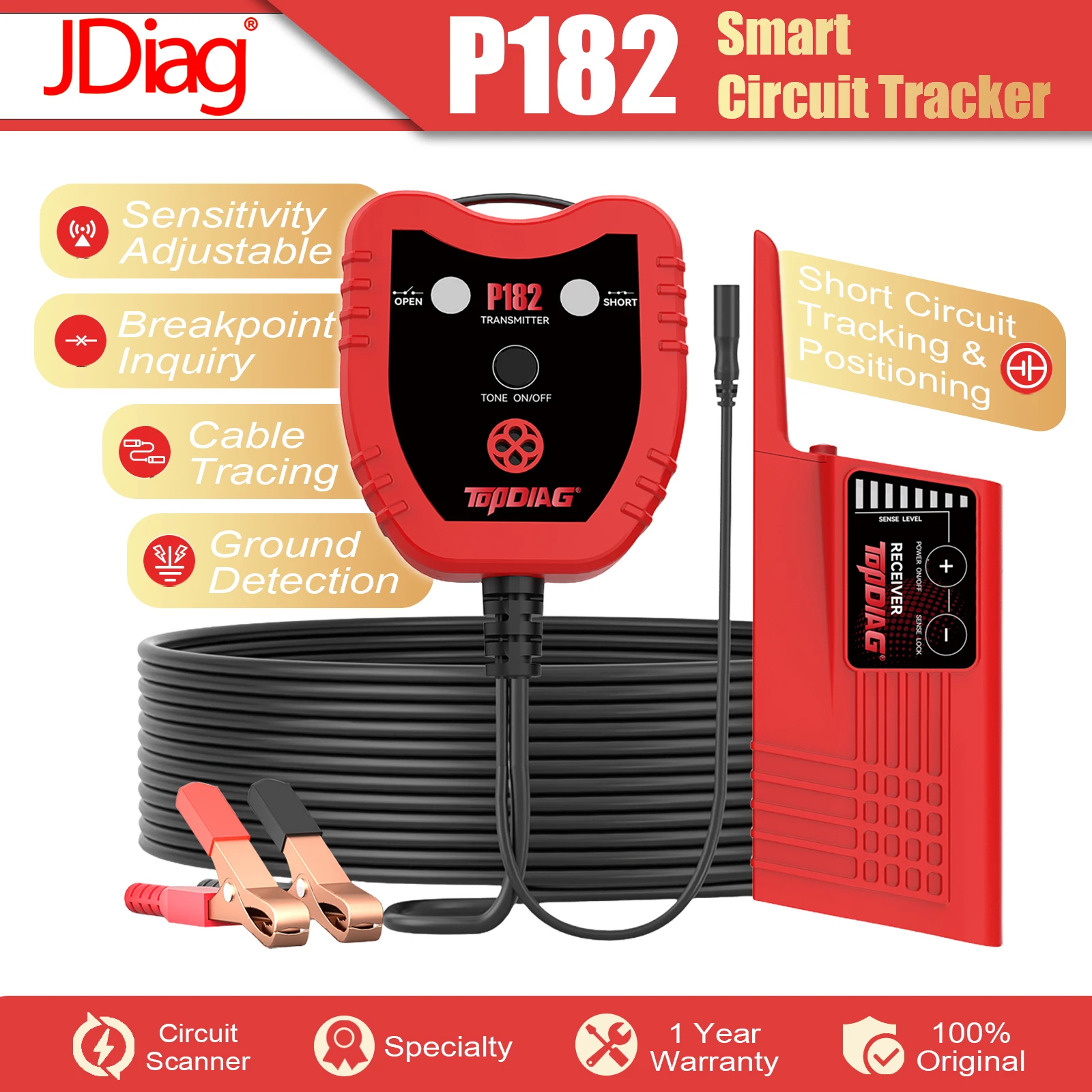 2026 JDiag P182 Circuit Breaker Finder Vehicle Electrical Systems Wire Smart…