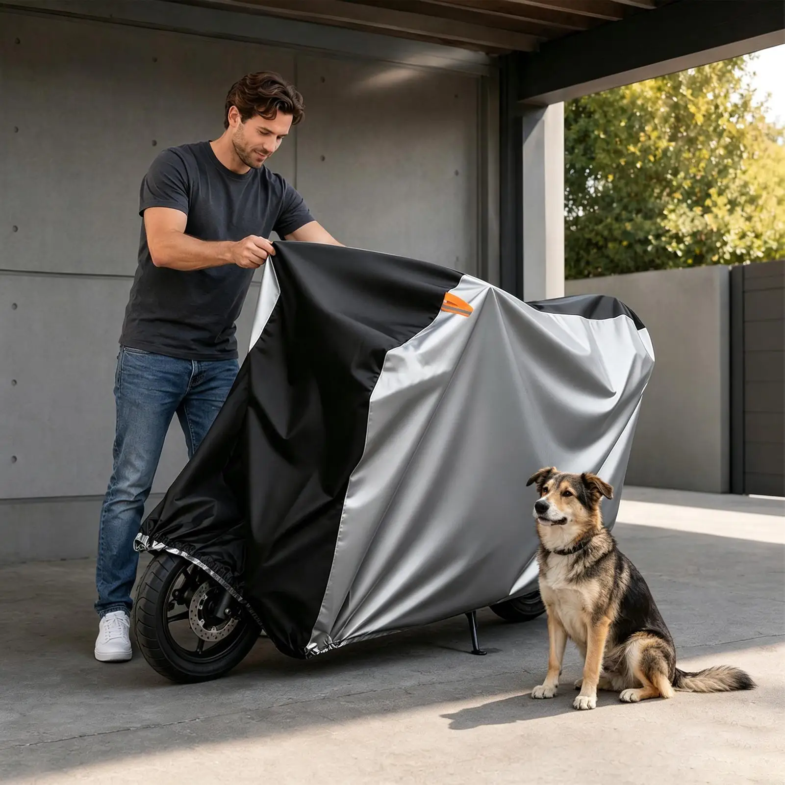 Motorcycle Cover Waterproof Outdoor Waterproof Windproof Dustproof Outdoor…