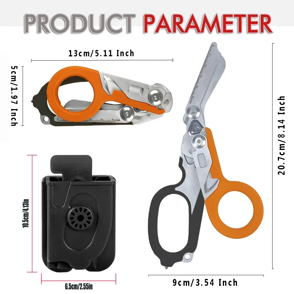 Tactical Medical Scissor Emergency Rescue Shear First Aid Kit Raptor Scissors…