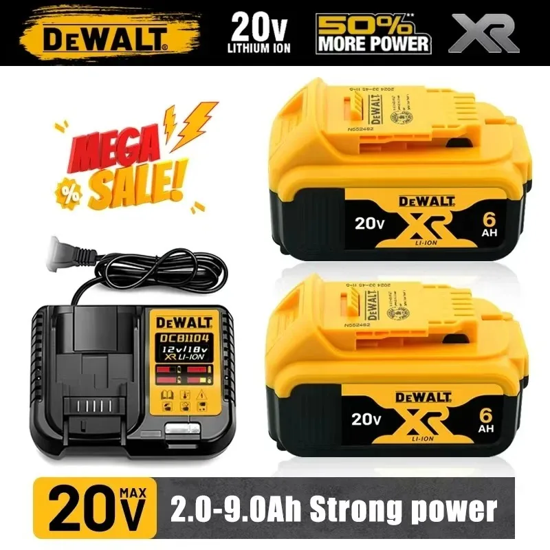 100% Original DeWALT 20V 6000mAh Power Tool Battery DCB206 DCB205 DCB200…