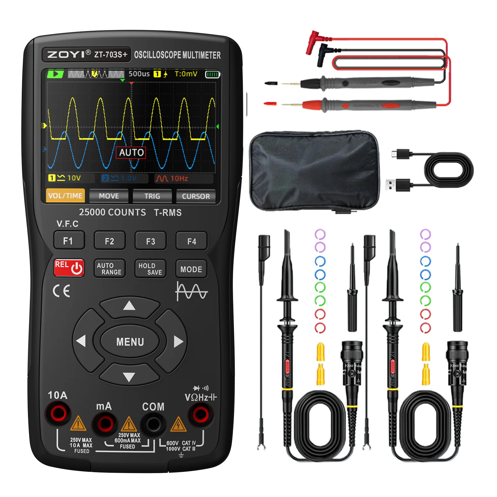 Car Automotive Oscilloscope Multimeter ZOYI ZT-706S 3-in-1 True RMS Digital…