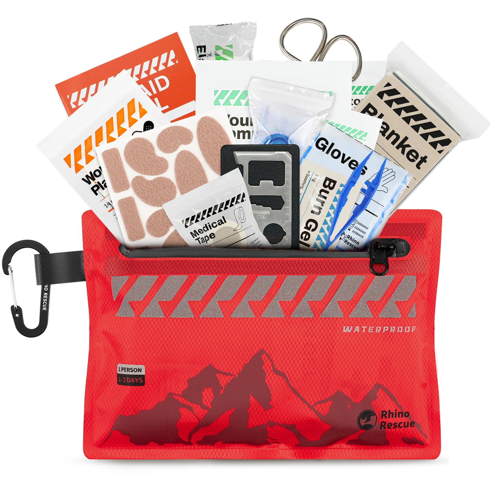 Rhino Rescue Small First Aid Kit - Ultralight Waterproof Medical Kit for…