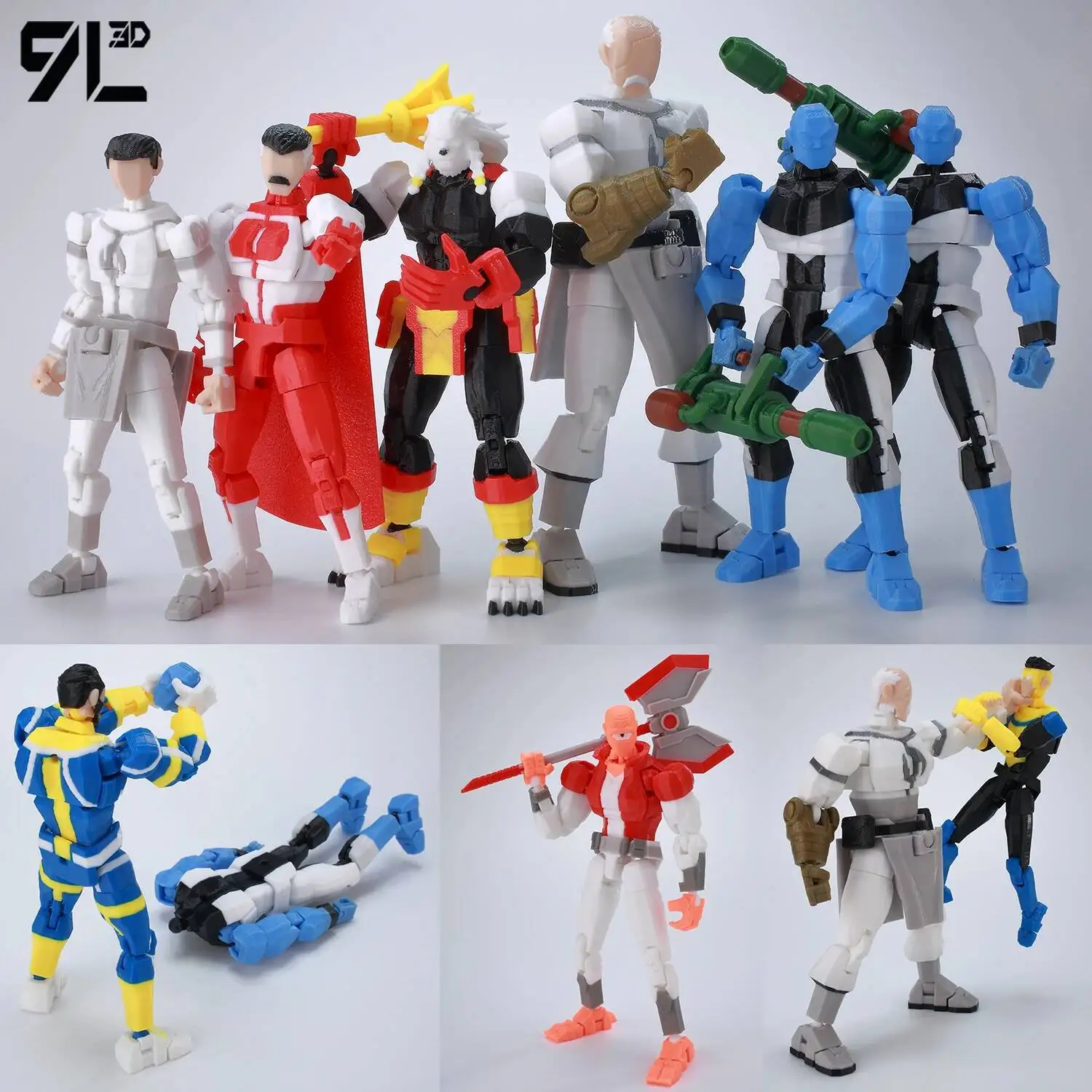 9L3D Printed Invincible Boy Lucky13 Dummy13 Conquer LEX Allen Superheroes…