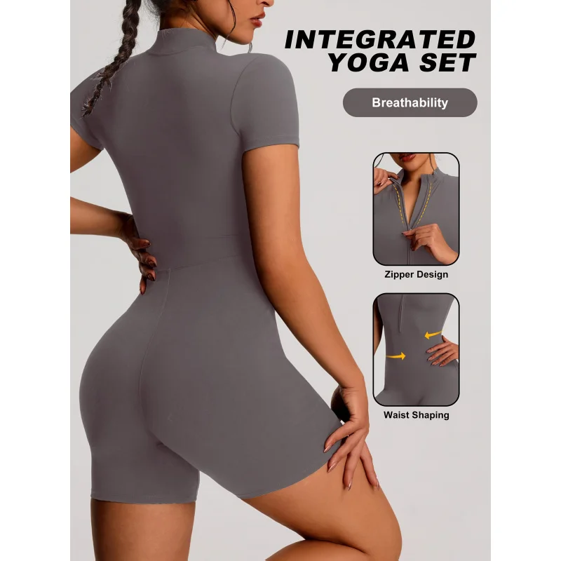 Developed 1pc Solid Color Women's Sport Zip-up Stand-up Collar Casual…