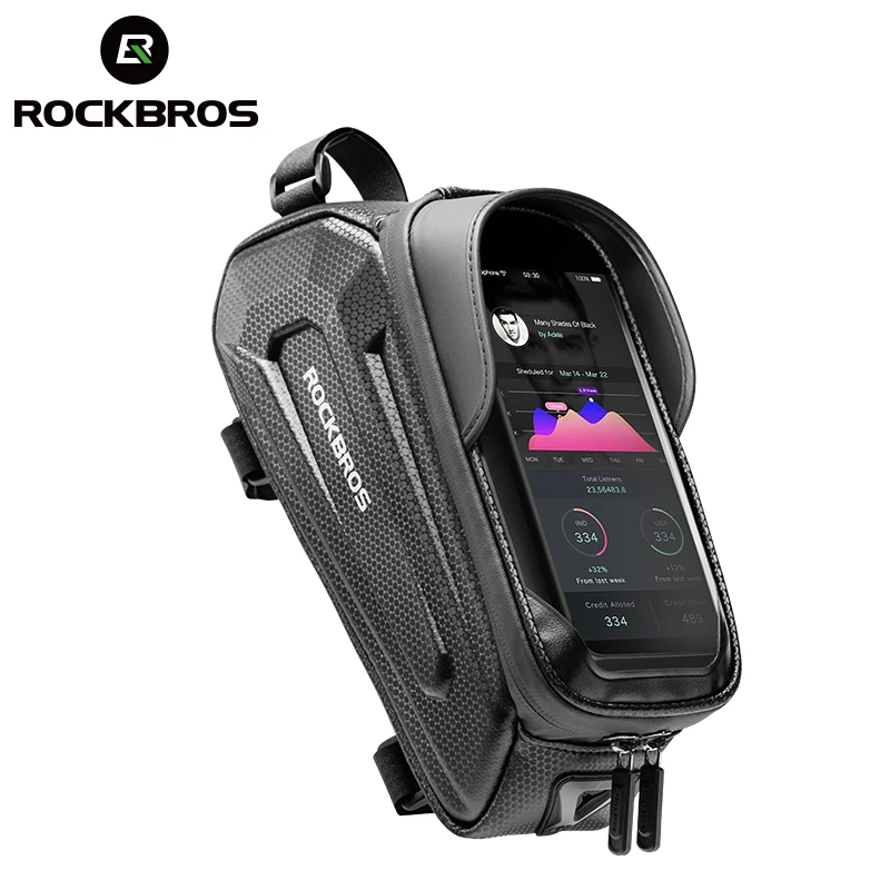 ROCKBROS Bike Bag Front Phone Bicycle Bag for Bicycle Tube Waterproof Touch…